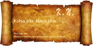 Kohajda Nauzika névjegykártya
